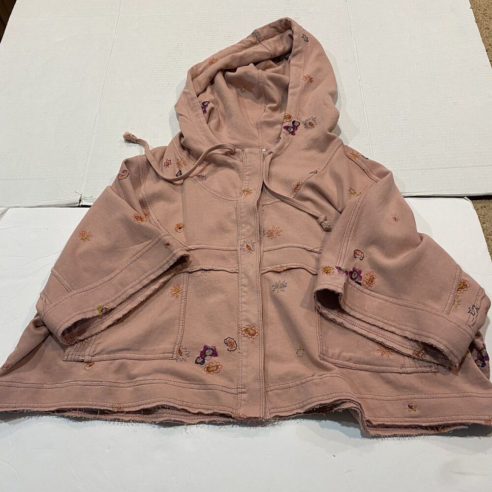 Daily Practice By Anthropologie The Mencora Hoodie In Pink With Floral M